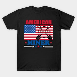 American Flag Miner T-Shirt